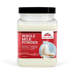 Hoosier Hill Farm Whole Milk Powder packaging front view for cooking and baking versatility