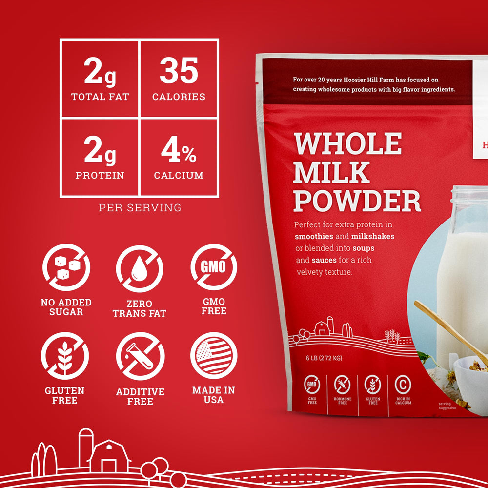Blend Hoosier Hill Farm powder into smoothies for extra creaminess