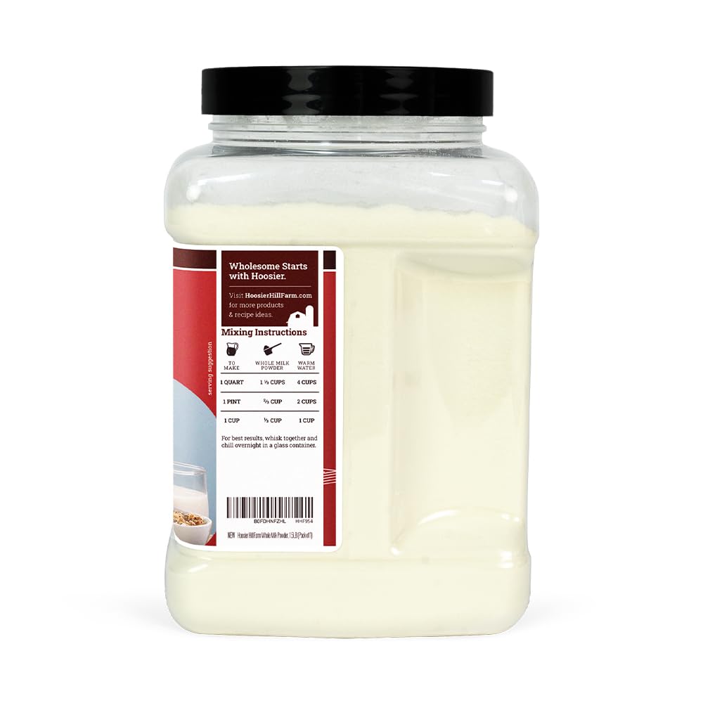 Storage canister of Hoosier Hill Farm Powder keeps freshness.