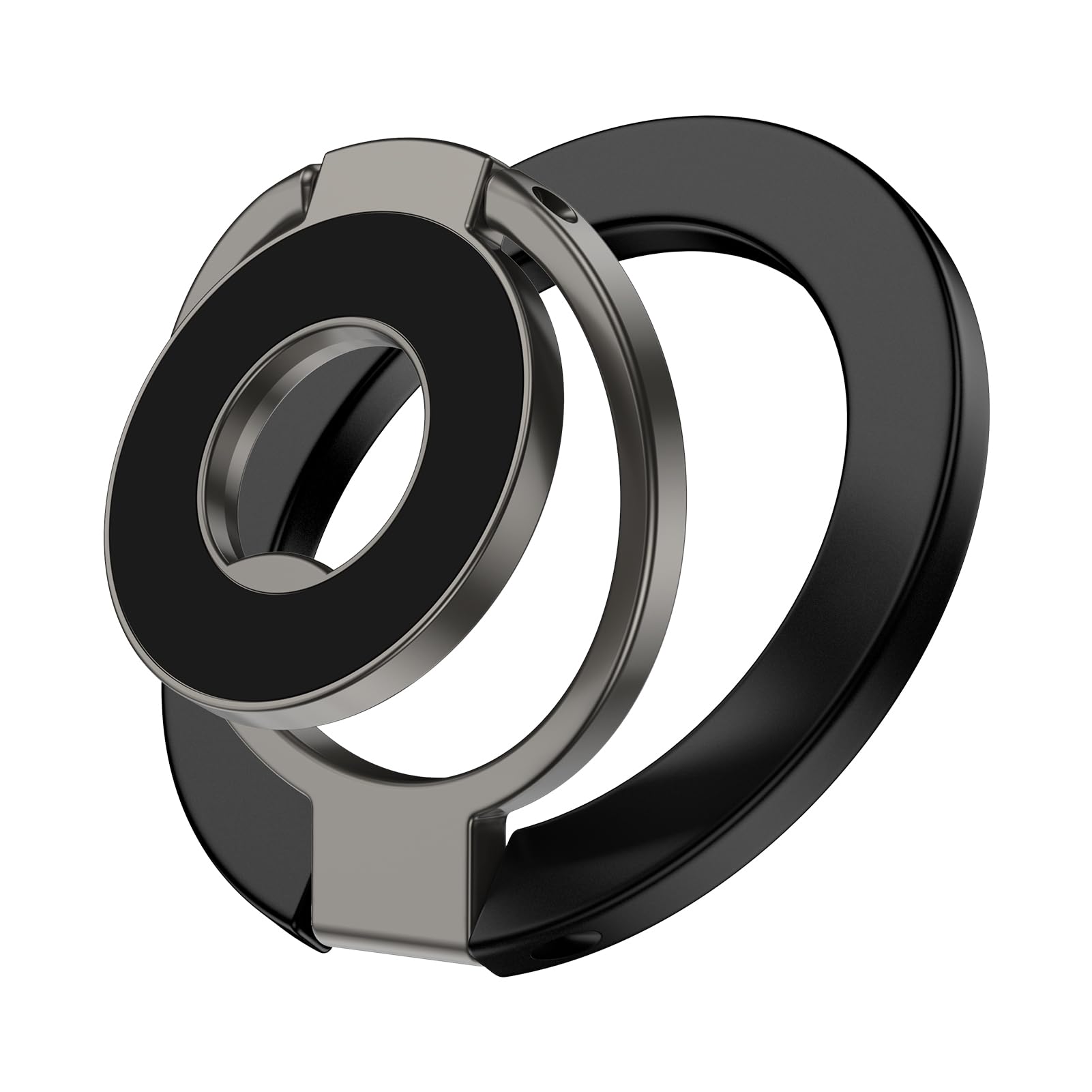 HOOTEK magnetic ring holder with kickstand — front view for stable hands-free use.