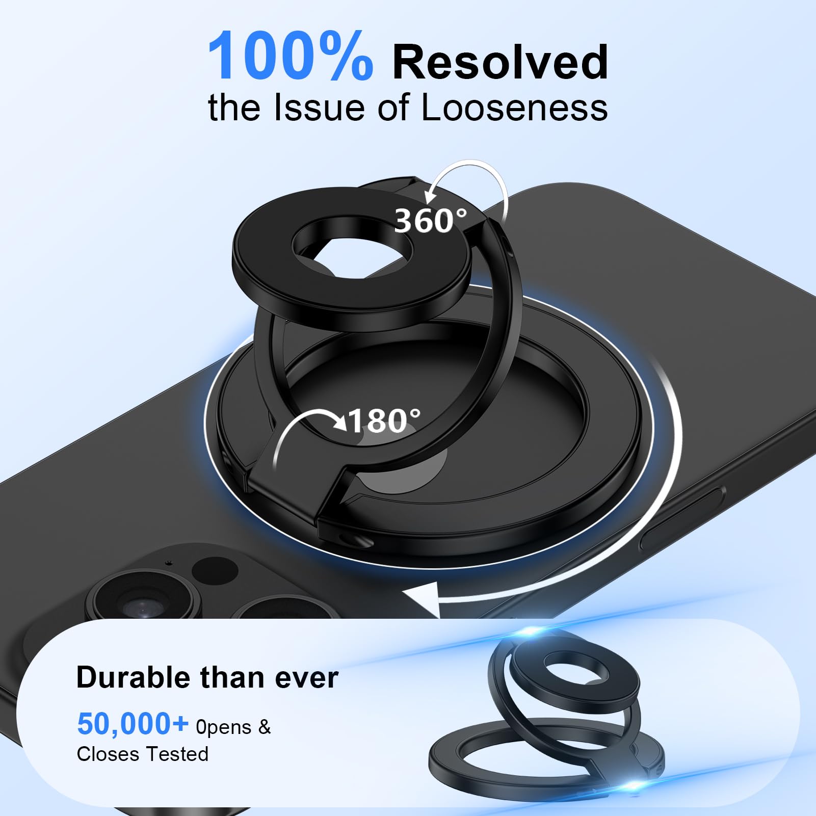 HOOTEK ring holder used for video watching hands-free on desk