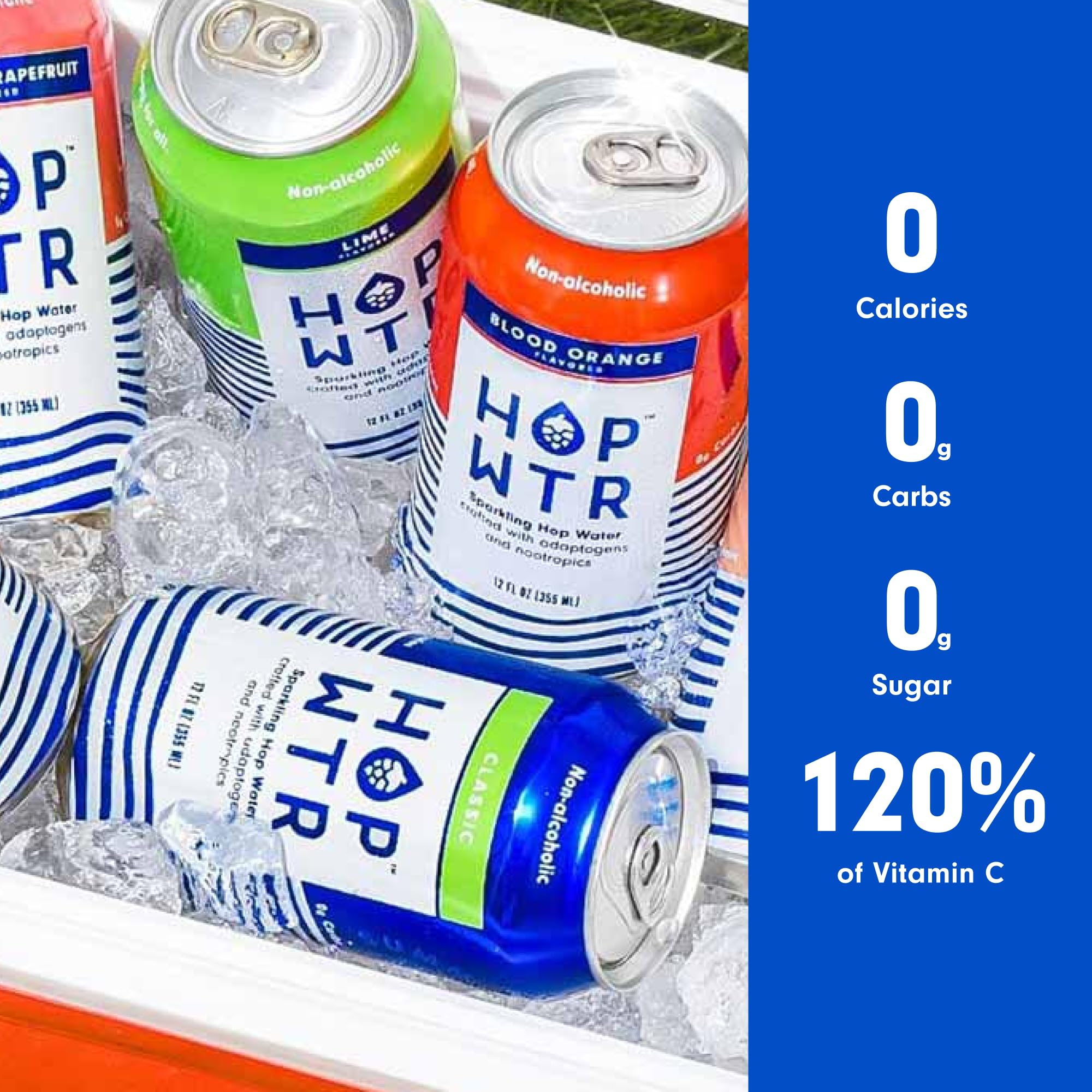 HOP WTR Mango can showcasing tropical flavor