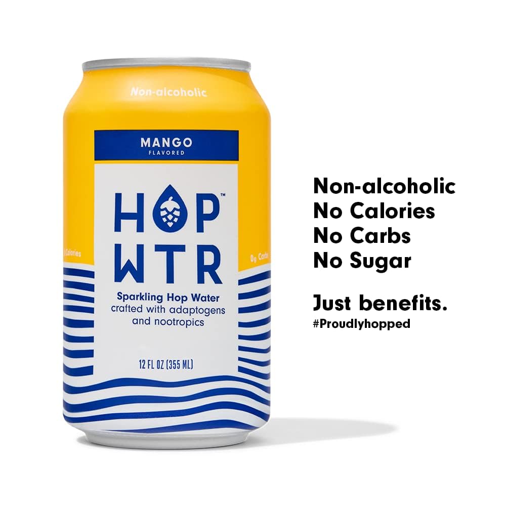 HOP WTR Mango flavor can delivers tropical, crisp sip