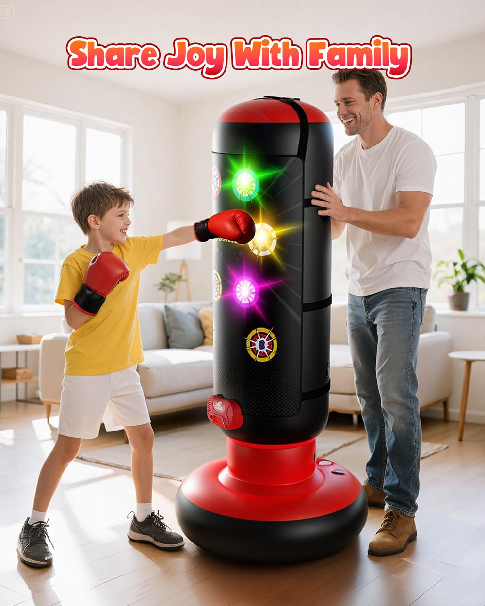 HopeRock inflatable base setup provides stable indoor or outdoor use.