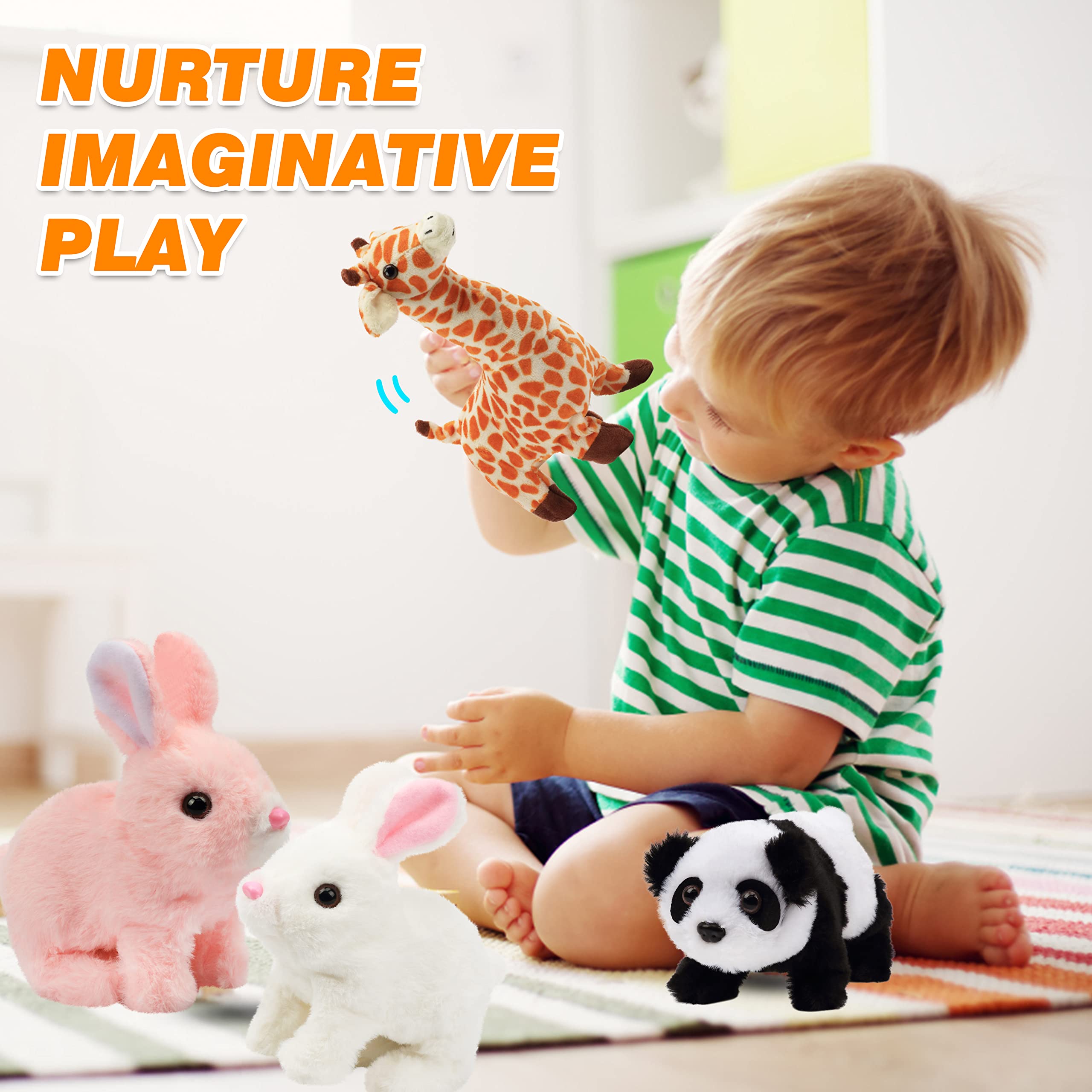 Hopearl 7-inch bunny is portable for on-the-go playtime