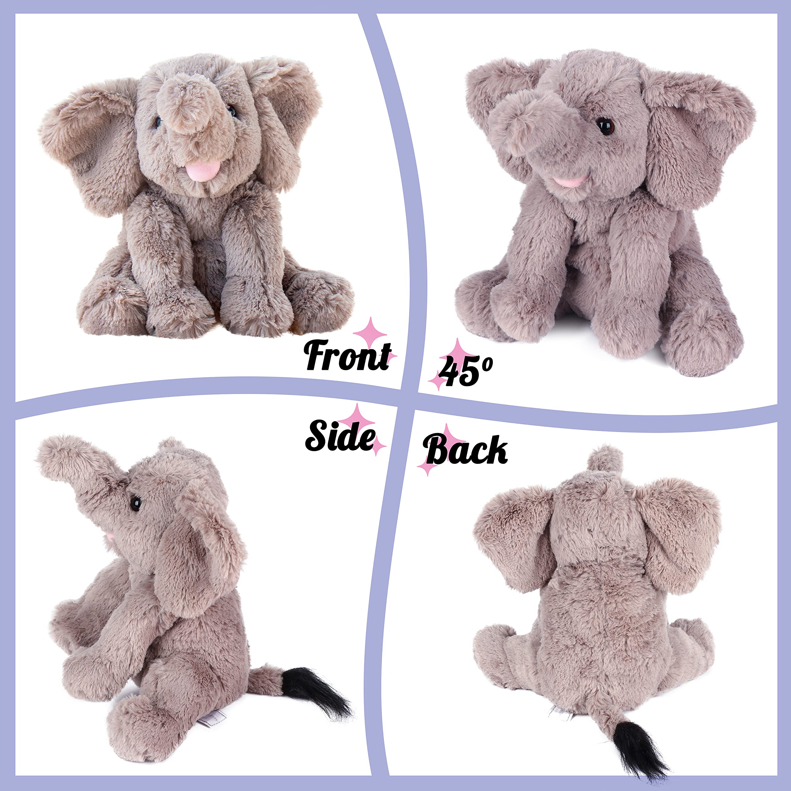 Hopearl elephant plush is a perfect bedtime companion for kids.