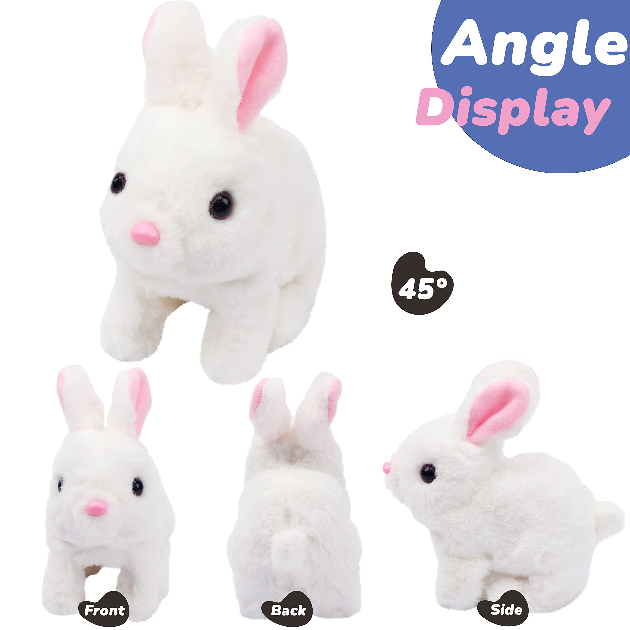Hopearl hopping rabbit ears wiggle for captivating sensory interaction.