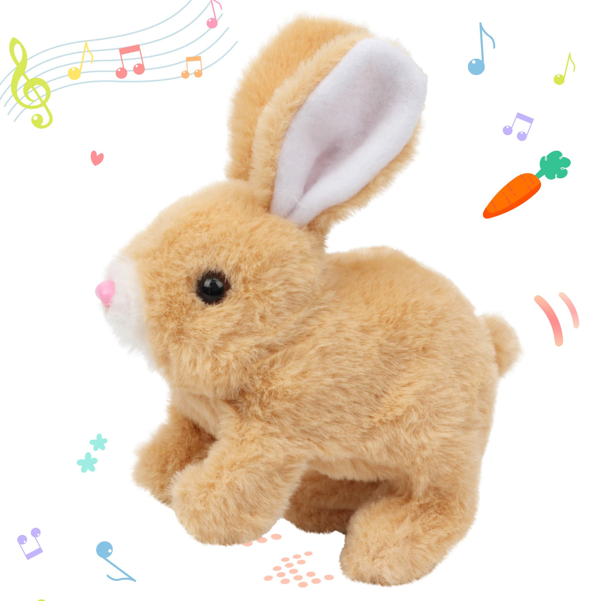 Hopearl hopping rabbit plush toy — soft, portable playmate for kids.