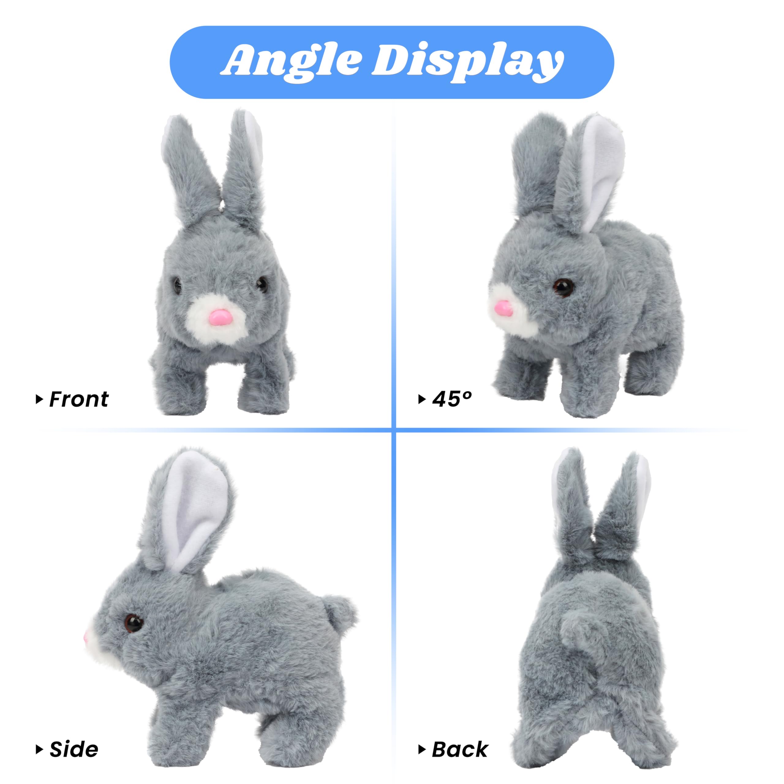 Hopearl hopping rabbit toy ears wiggle during playful action