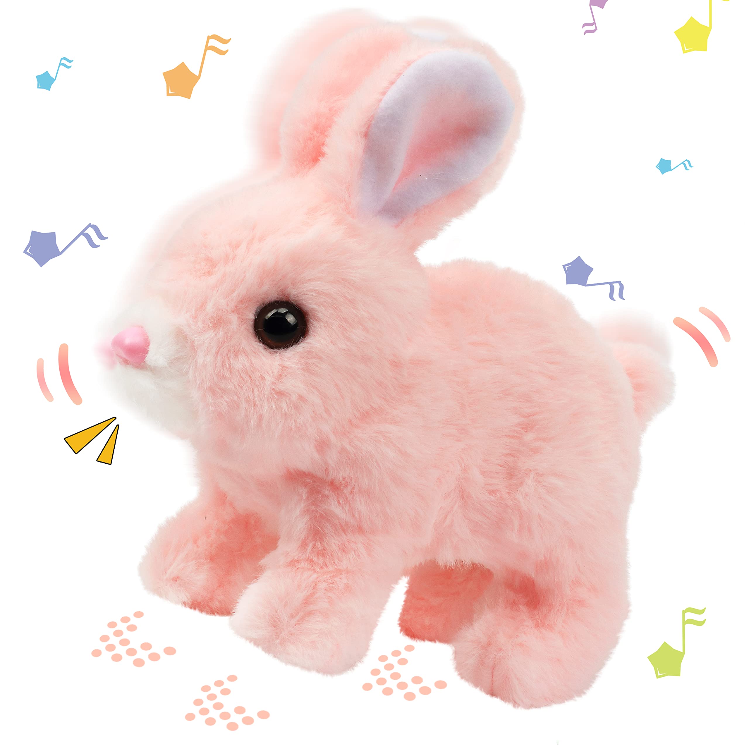 Hopearl hopping rabbit toy front view showing lively movement and sound effects for engagement