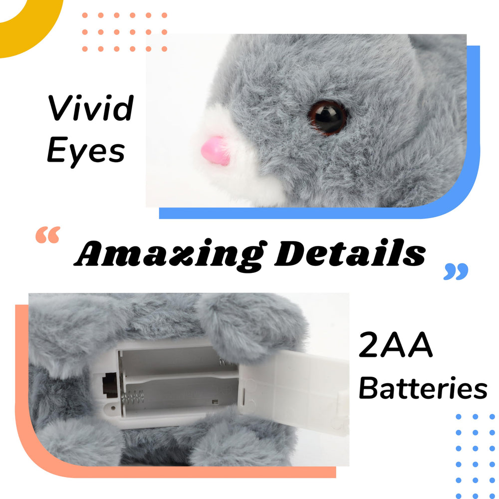 Hopearl hopping rabbit toy nose twitch adds lifelike charm