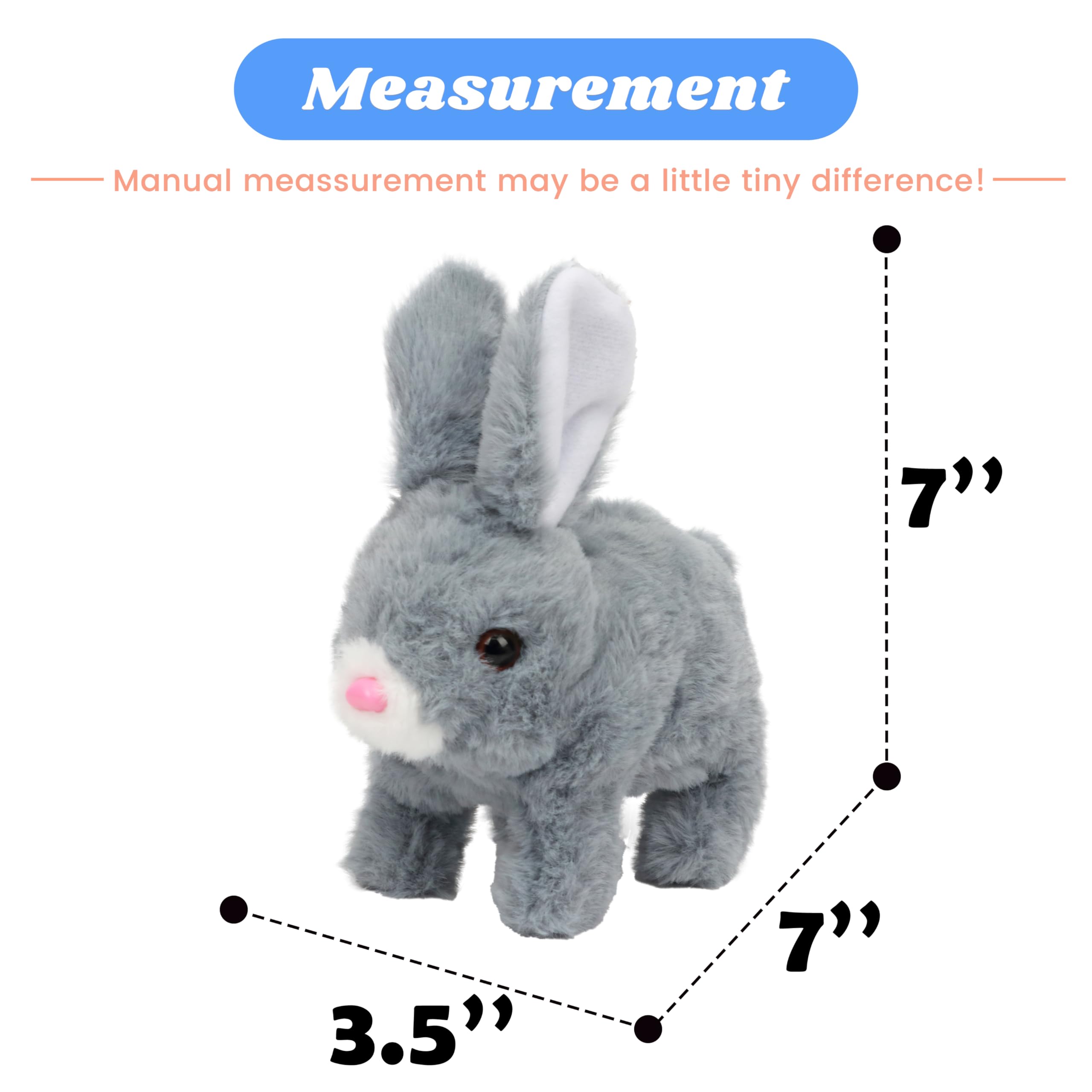 Hopearl hopping rabbit toy side view highlights portable playtime