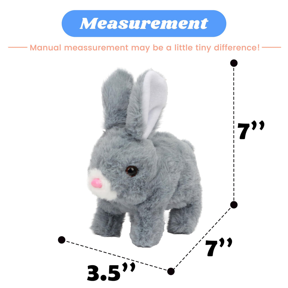 Hopearl hopping rabbit toy side view highlights portable playtime