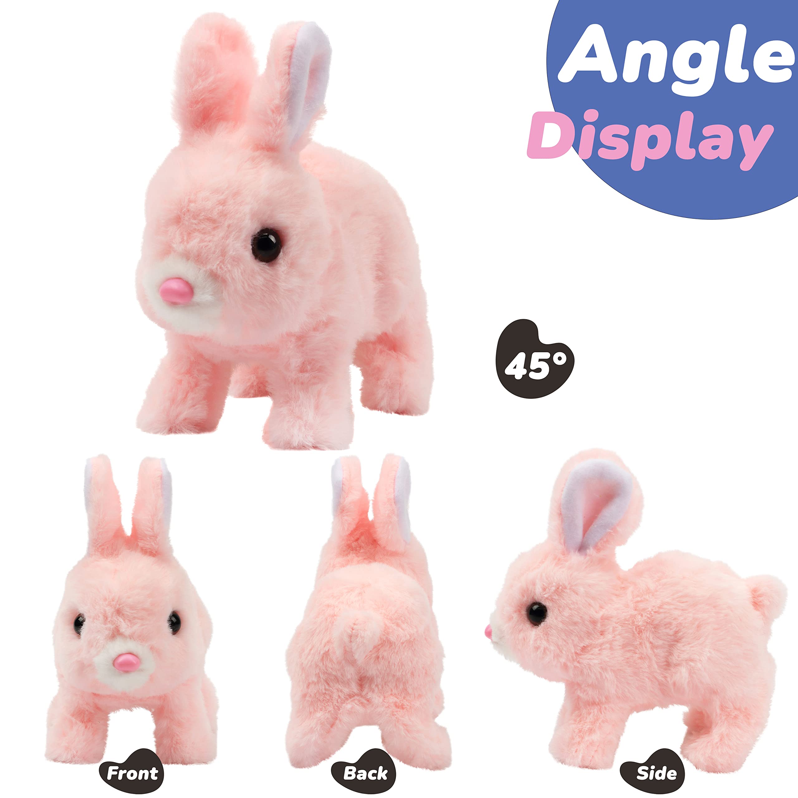 Hopearl interactive bunny ears-movement animation captures kids' attention during play