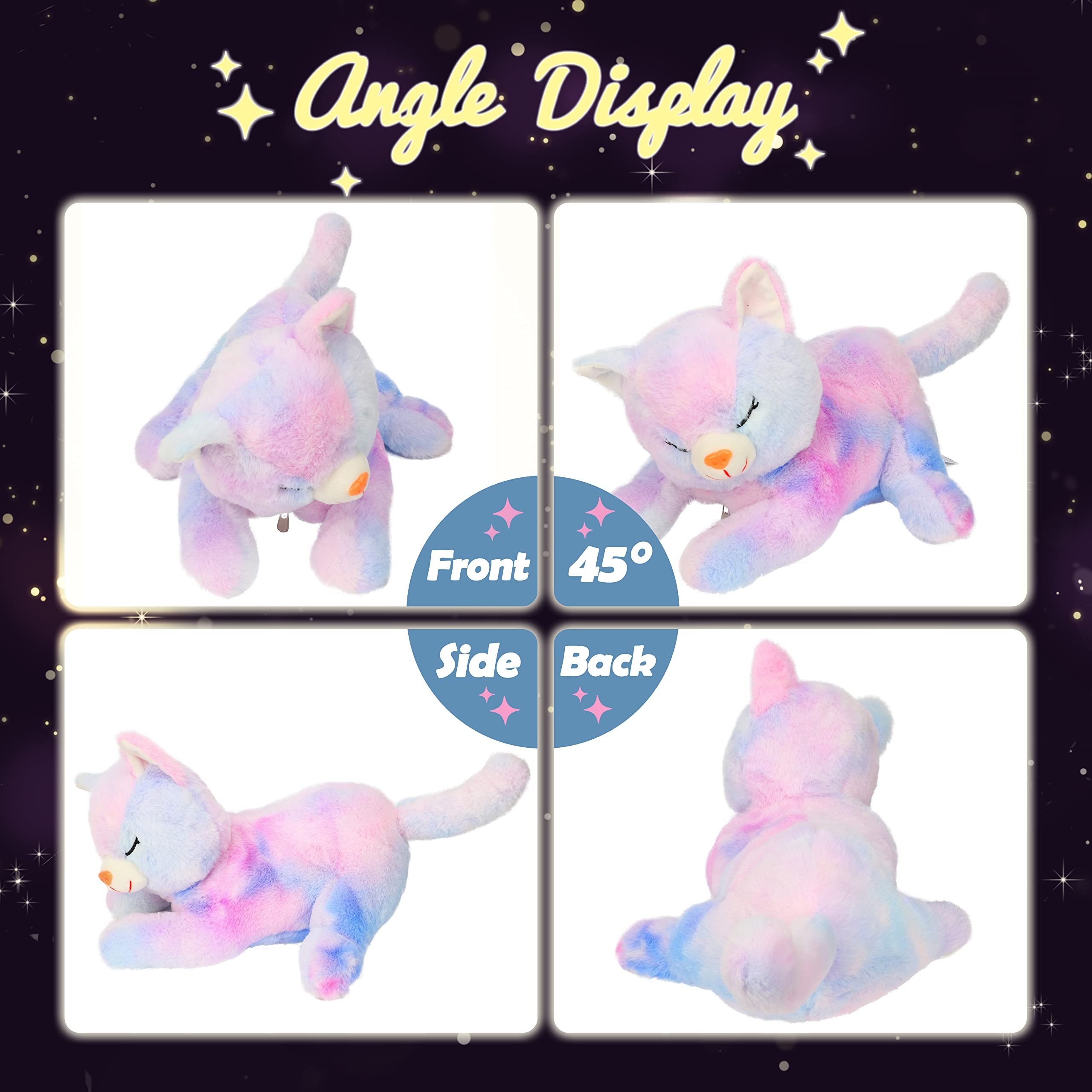 Hopearl LED plush cat includes a 15-minute auto-off timer for safe use.
