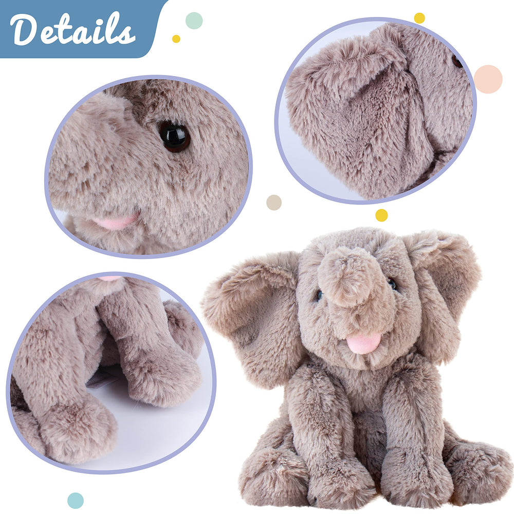 Hopearl soft elephant toy sized for easy carry in bags.