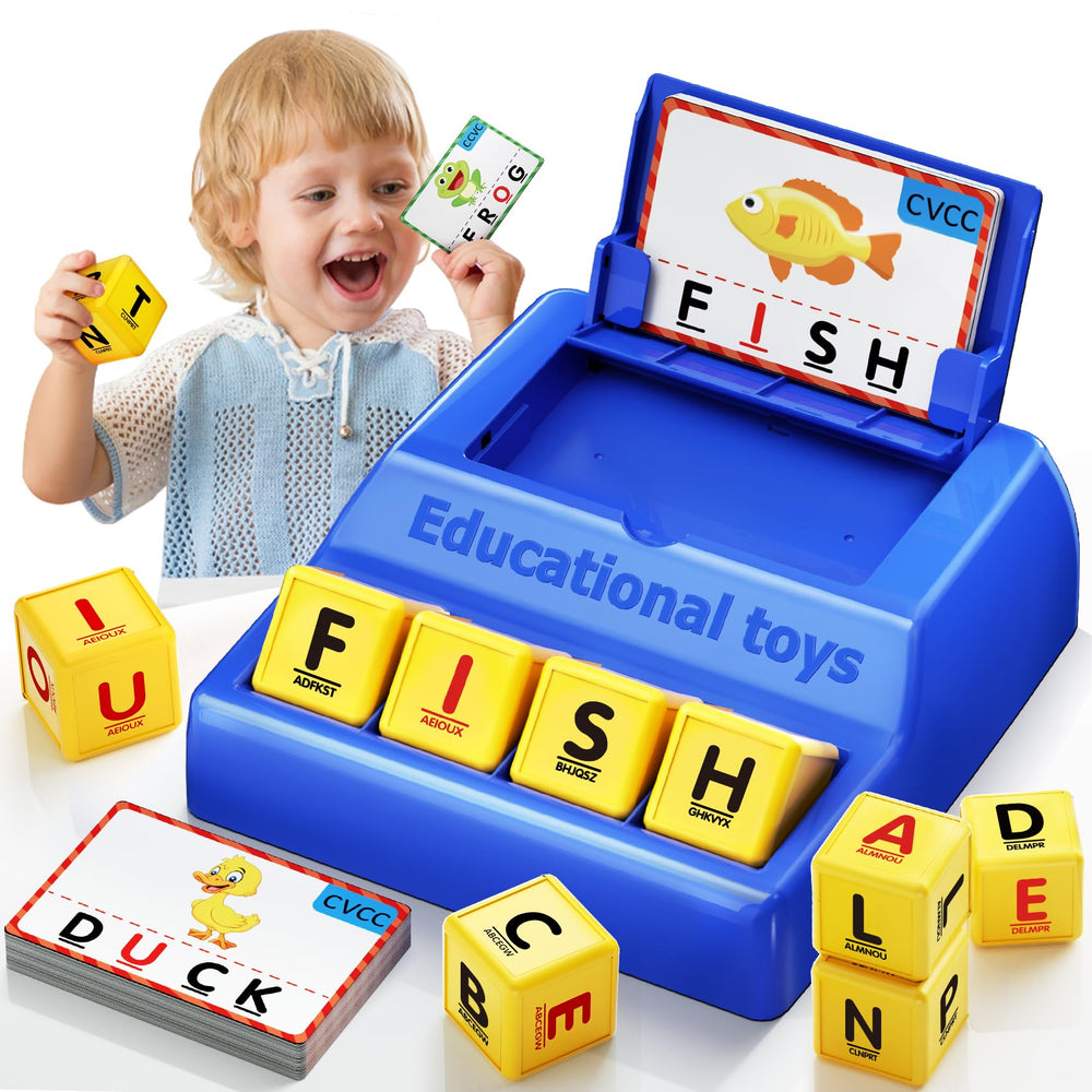HOPEEYE Montessori letter game blue tray for organized learning