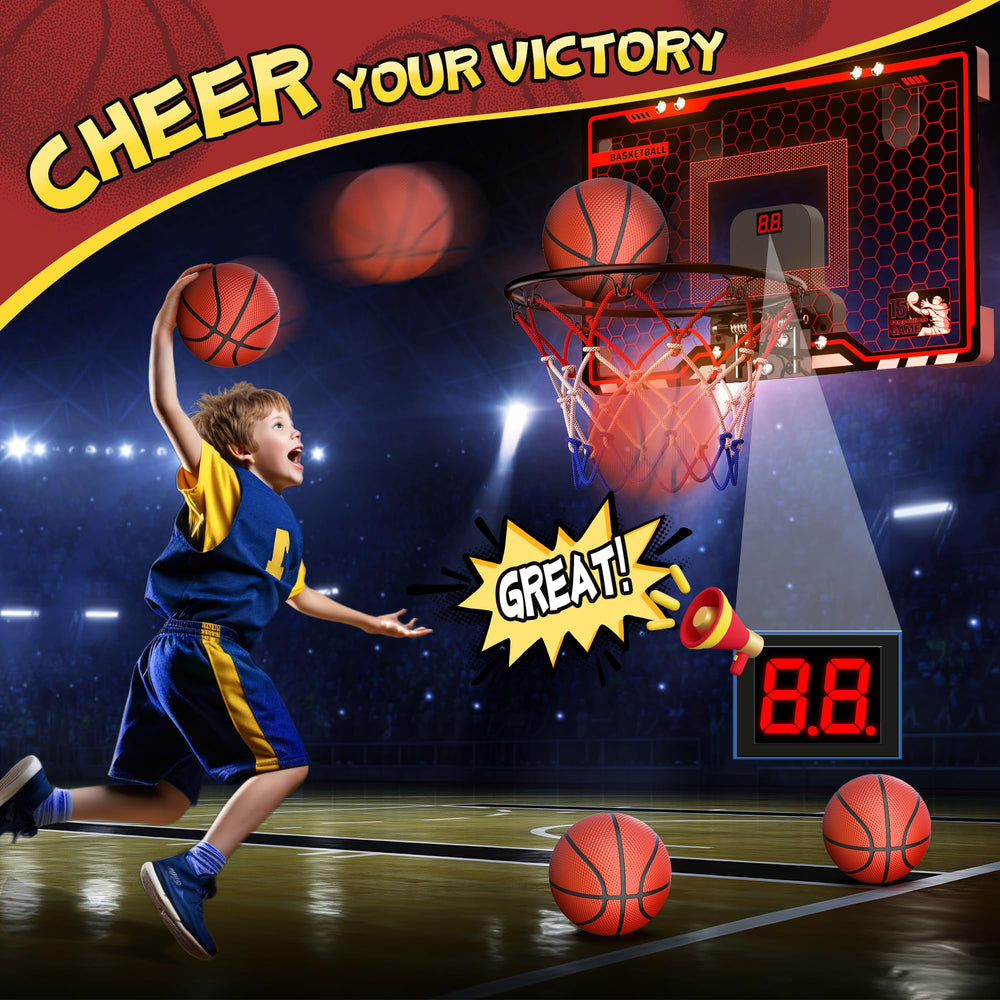 HopeRock child playing mini basketball highlights safe, compact recreation.
