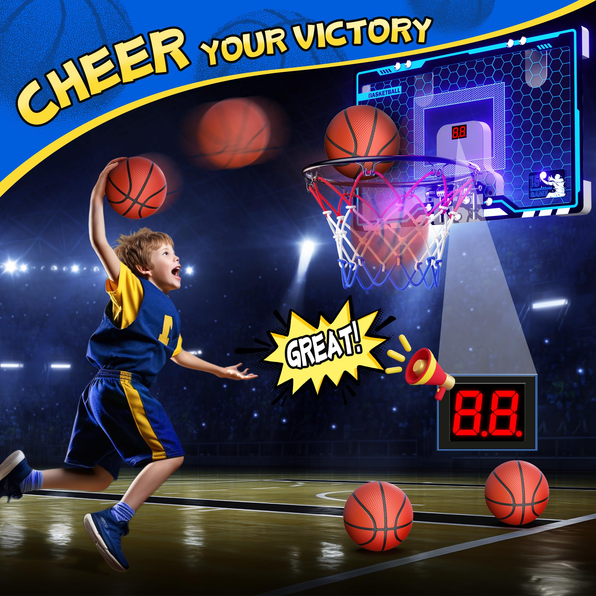 HopeRock LED lighting highlights dunks for a brighter home court