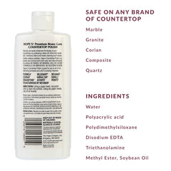 HOPE'S polish applied to countertops to restore shine across surfaces.