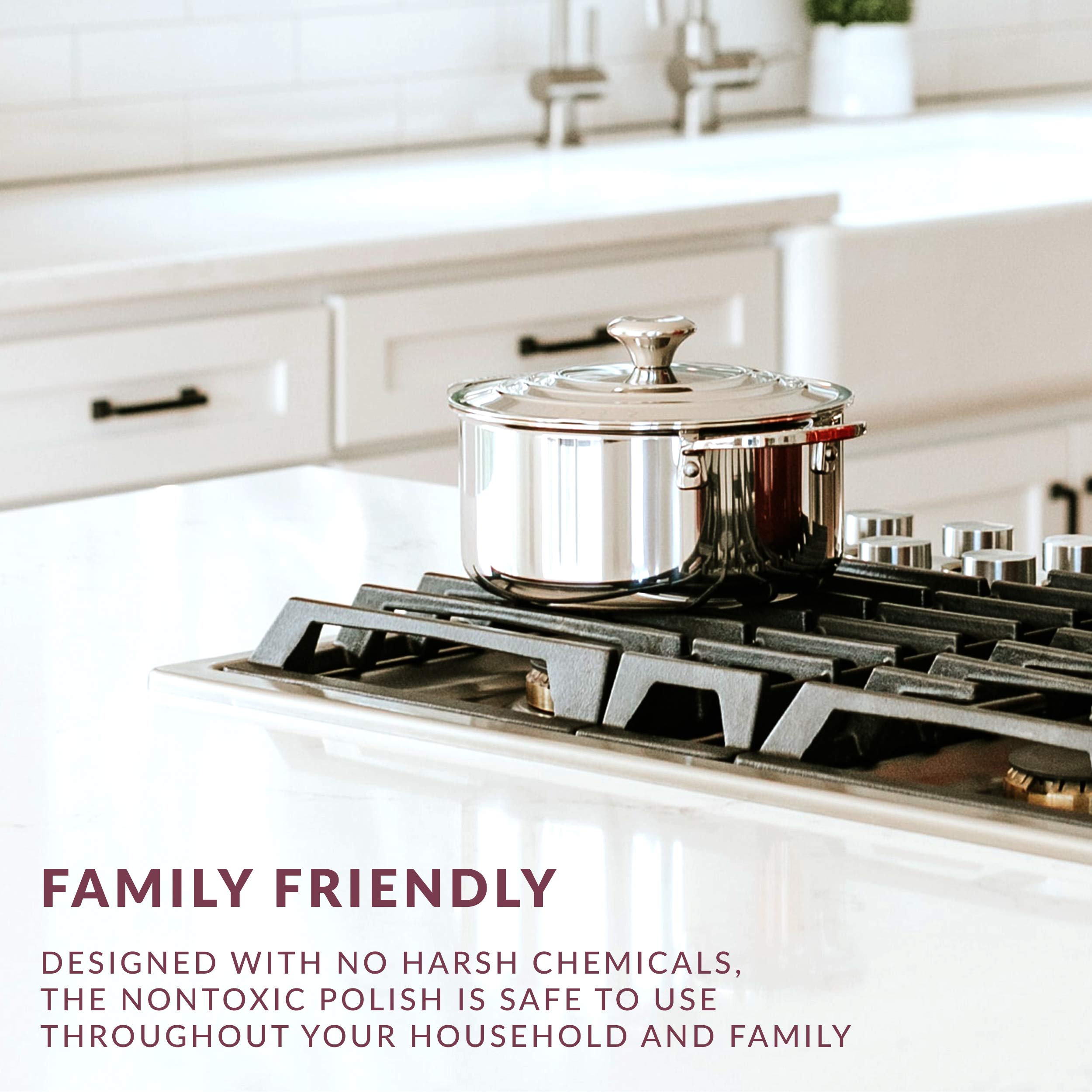 Granite and quartz counters before-and-after shine with HOPE'S polish.