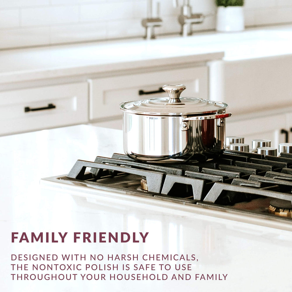 Granite and quartz counters before-and-after shine with HOPE'S polish.