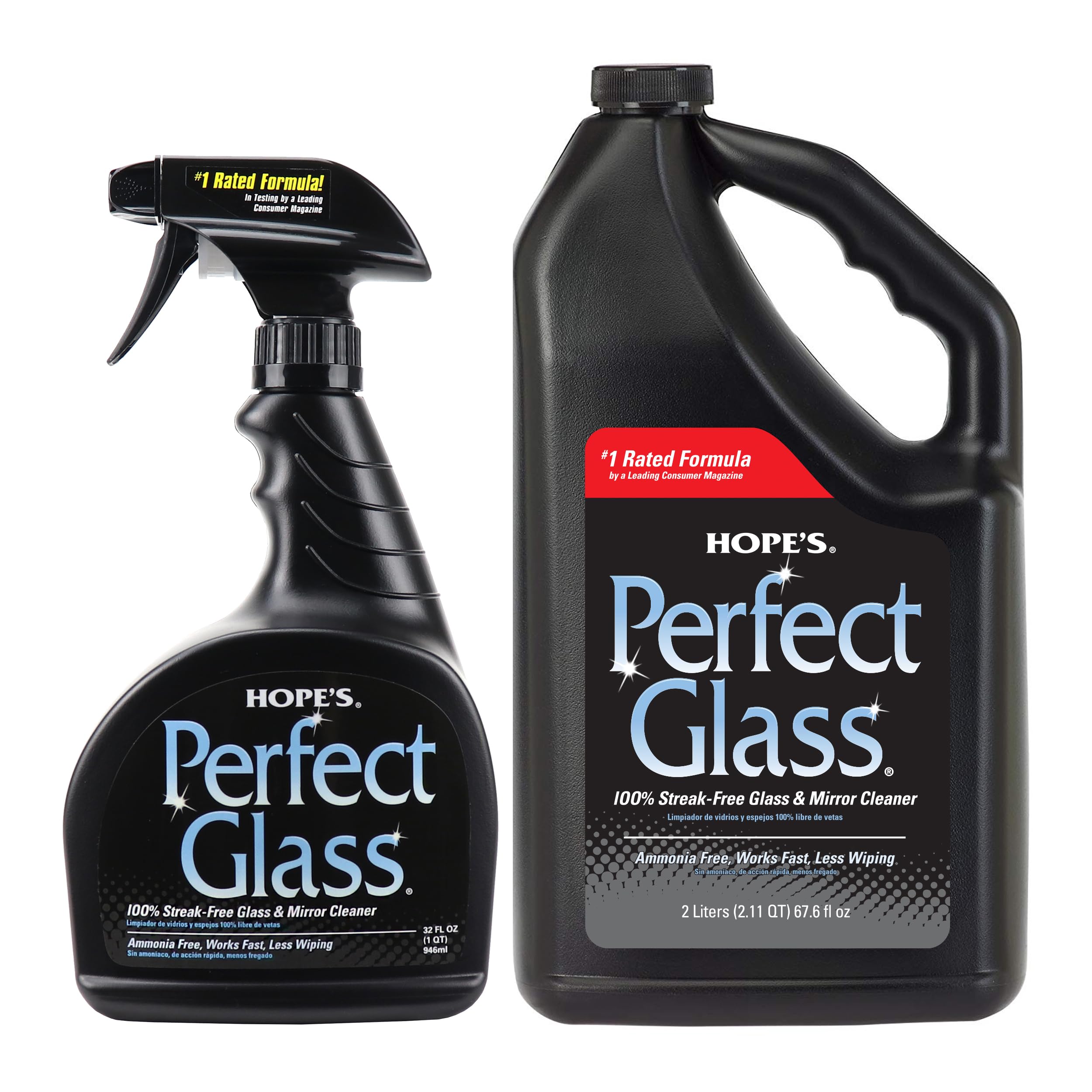 HOPE'S Perfect Glass bottle pour enables precise application for streak-free results