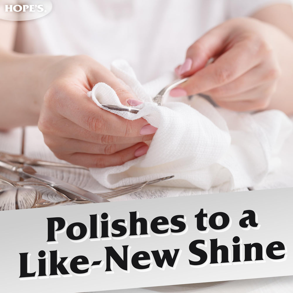 HOPE'S Silver Polish creamy formula fosters smooth buffing without harsh chemicals