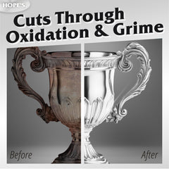 HOPE'S Silver Polish tarnish removal for rapid surface brightening