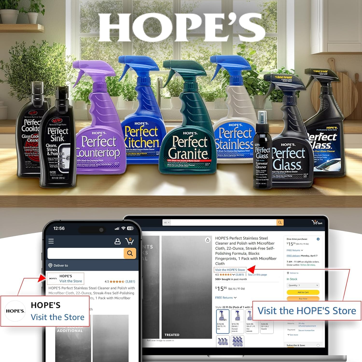 Premium HOPE'S brand with a 50-year USA heritage on packaging