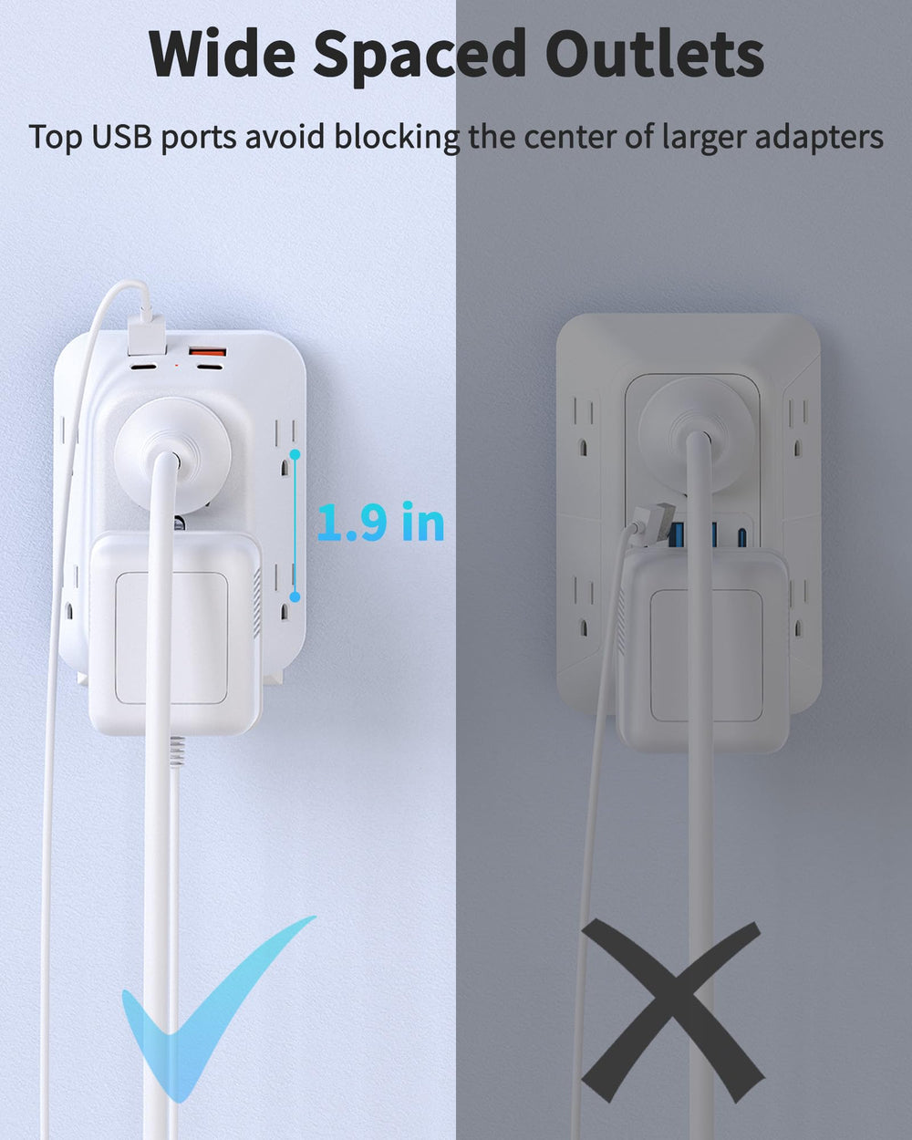 HOPOW safe design supports up to 15A and 1875W for reliable everyday use.