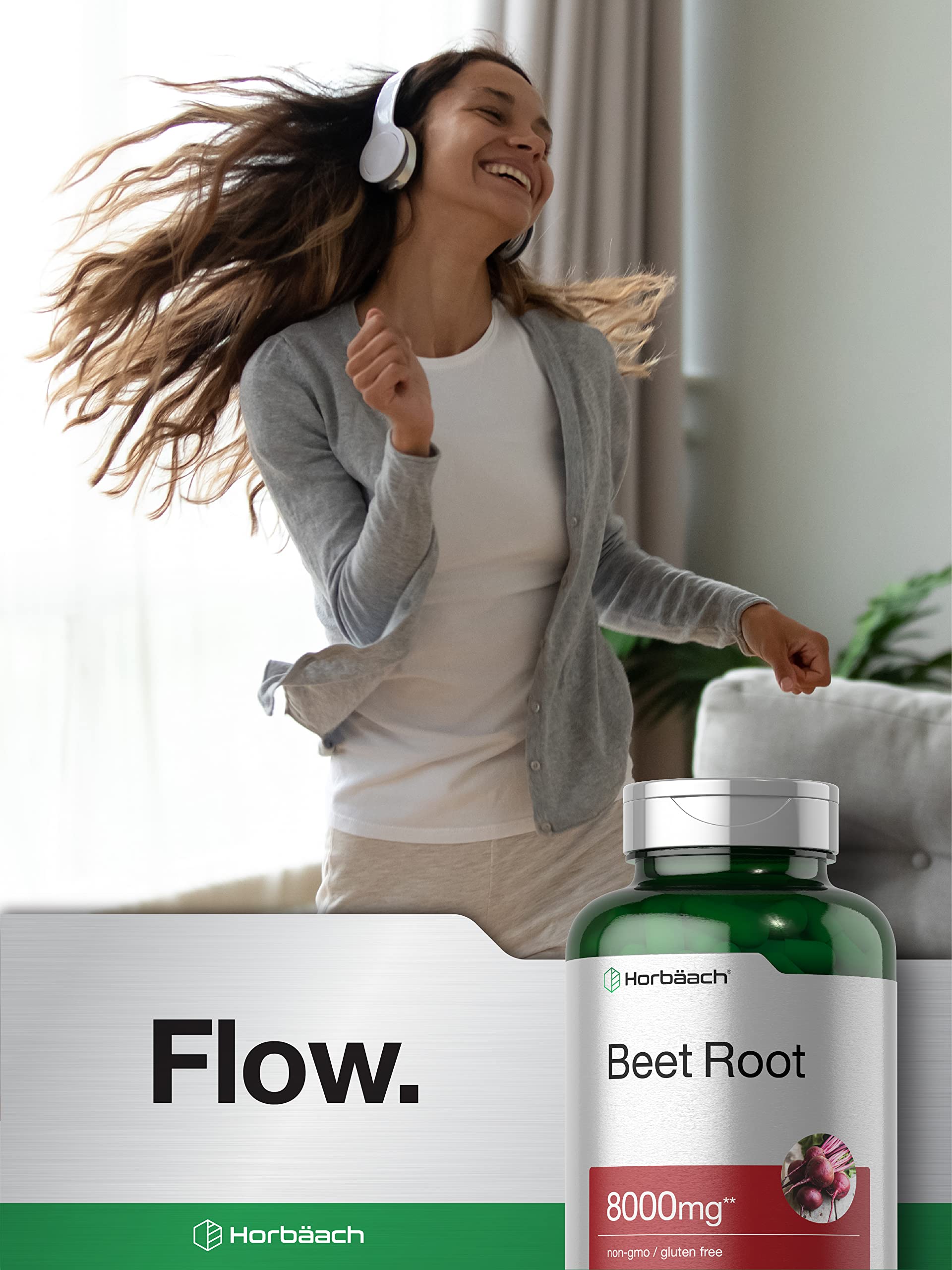 Beet root capsules in hand suggest convenient daily support in a compact bottle.
