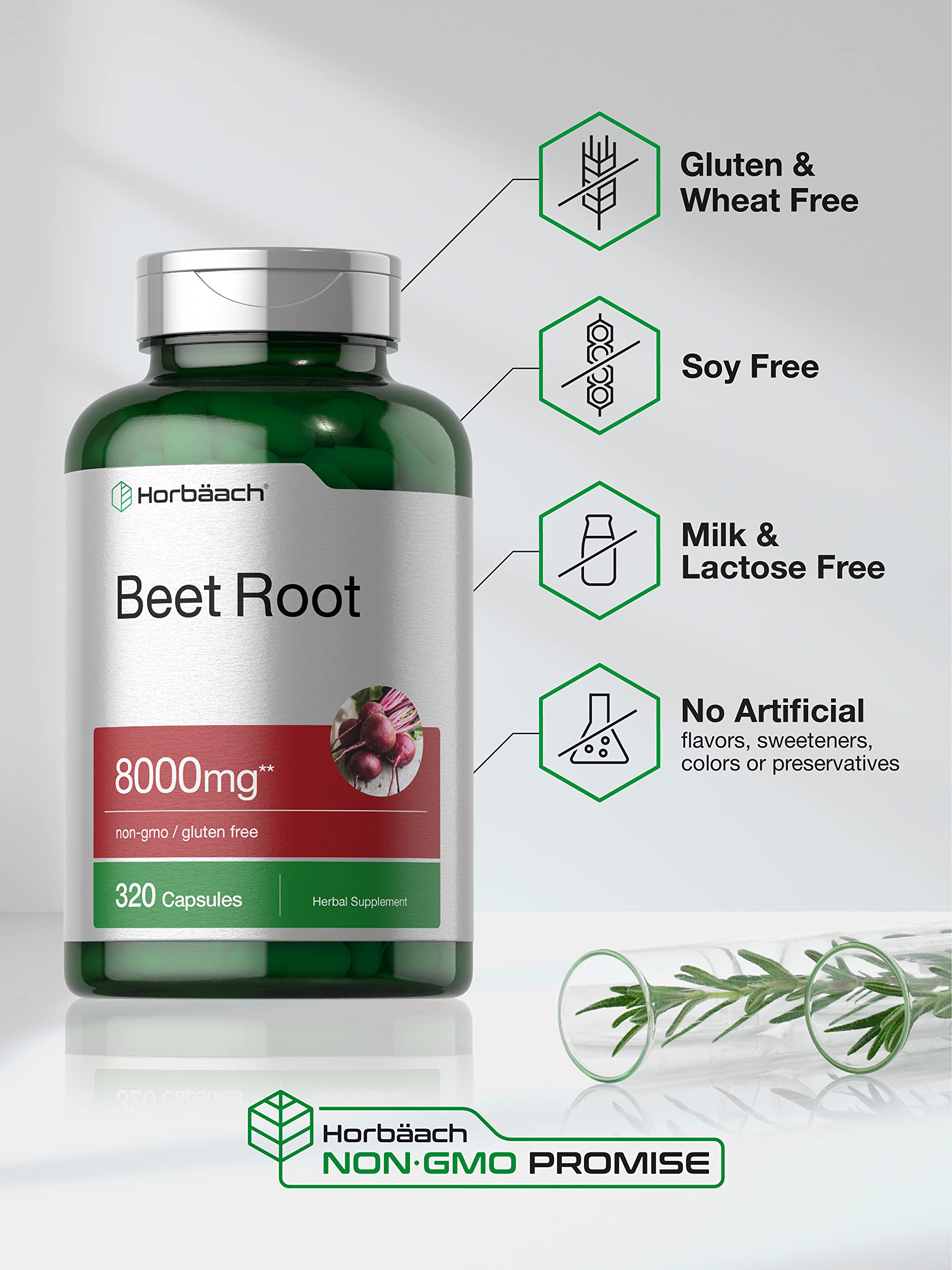 Capsules poured into hand from Horbäach bottle for easy daily routine.