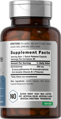 Close-up of Horbaach Benfotiamine capsules highlighting quick-release design