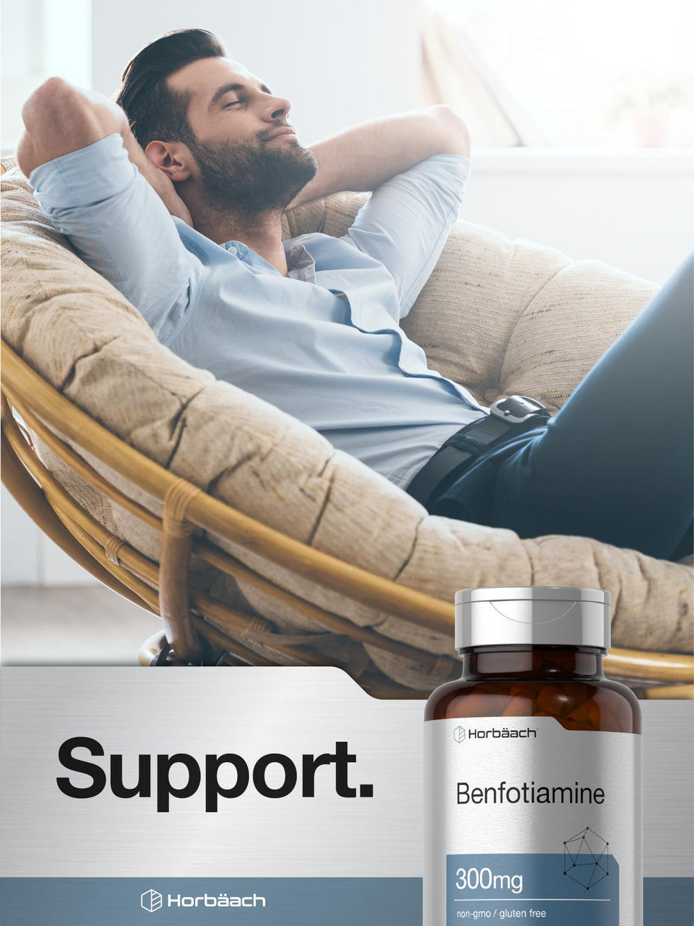 Lab-tested Horbaach Benfotiamine ingredients indicate quality and purity