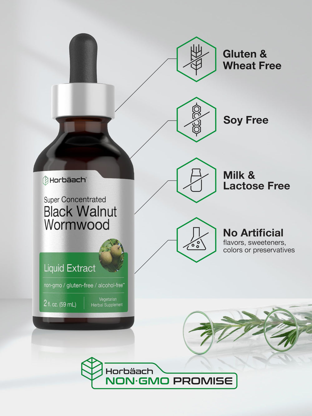 Horbäach packaging image emphasizes quality and usability of the tincture
