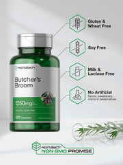 Packaging image of Horbaach Butchers Broom with 120-count bottle.