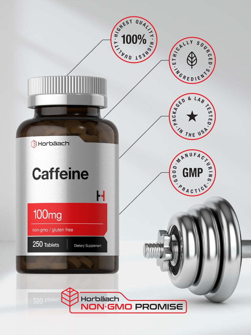 Horbäach vegan tablets symbol on bottle highlighting vegetarian formula