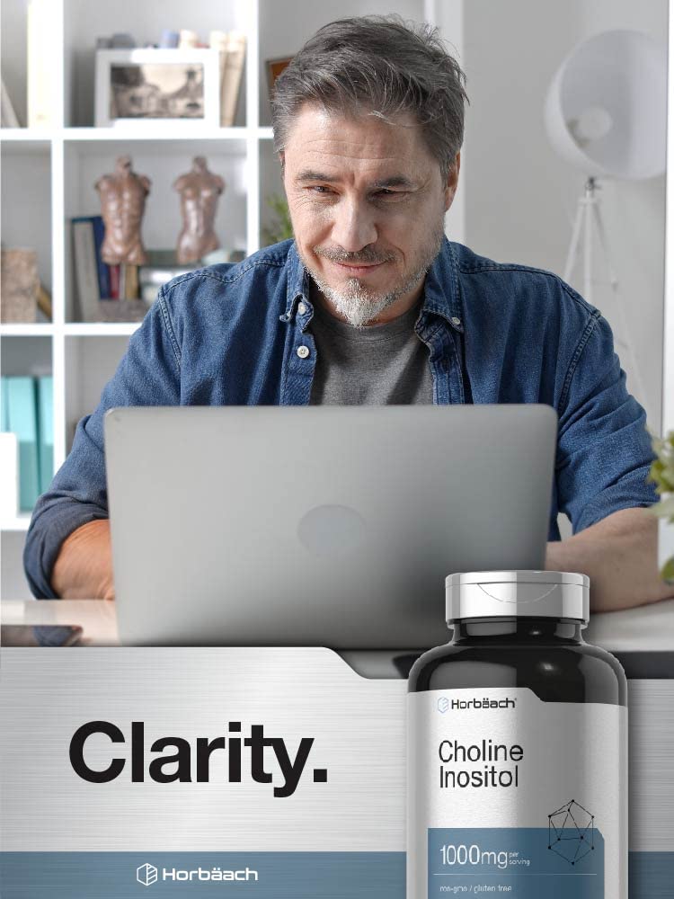 Horbaach Choline Inositol product image emphasizes laboratory-tested purity