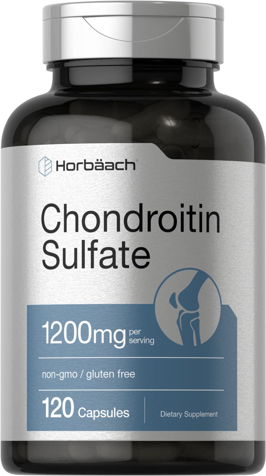 Horbaäch Chondroitin Sulfate 1200mg bottle for daily supplementation.
