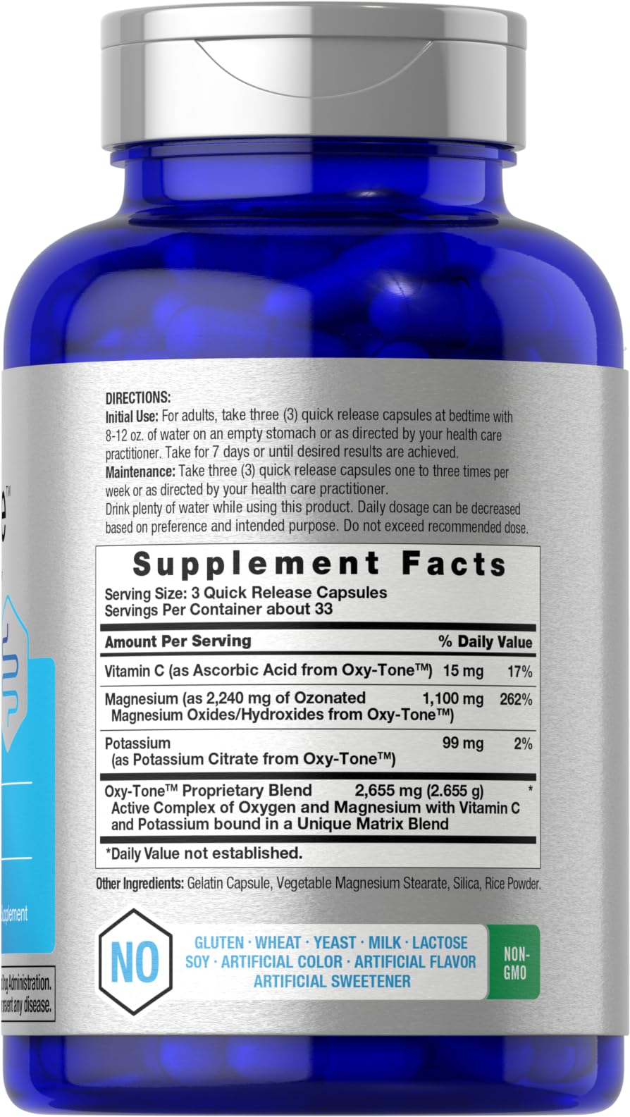 Horbäach Colon Cleanse bottle back label, lists the proprietary blend and usage.