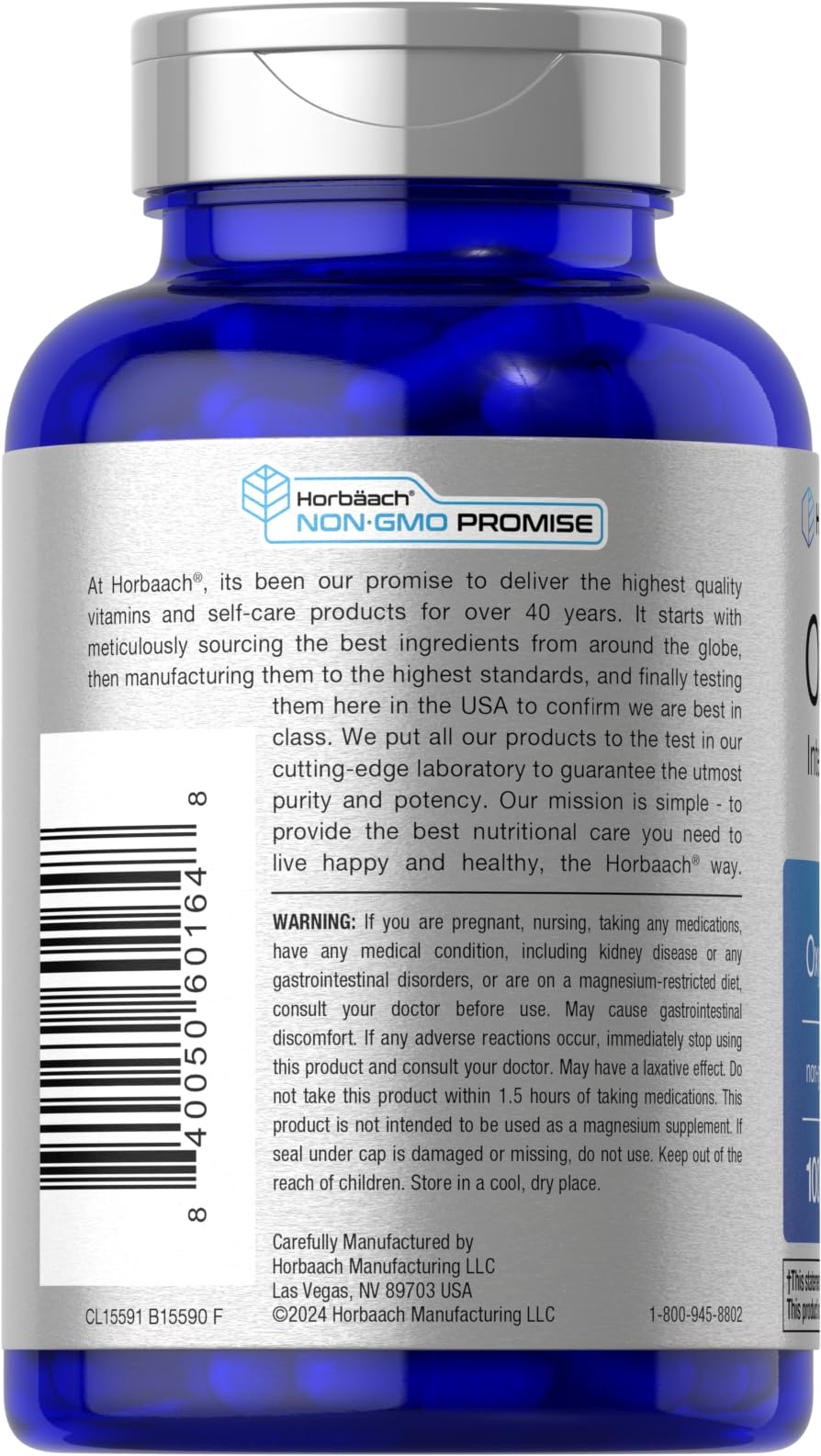 Horbäach Colon Cleanse capsules, quick-release formula for easy daily use.