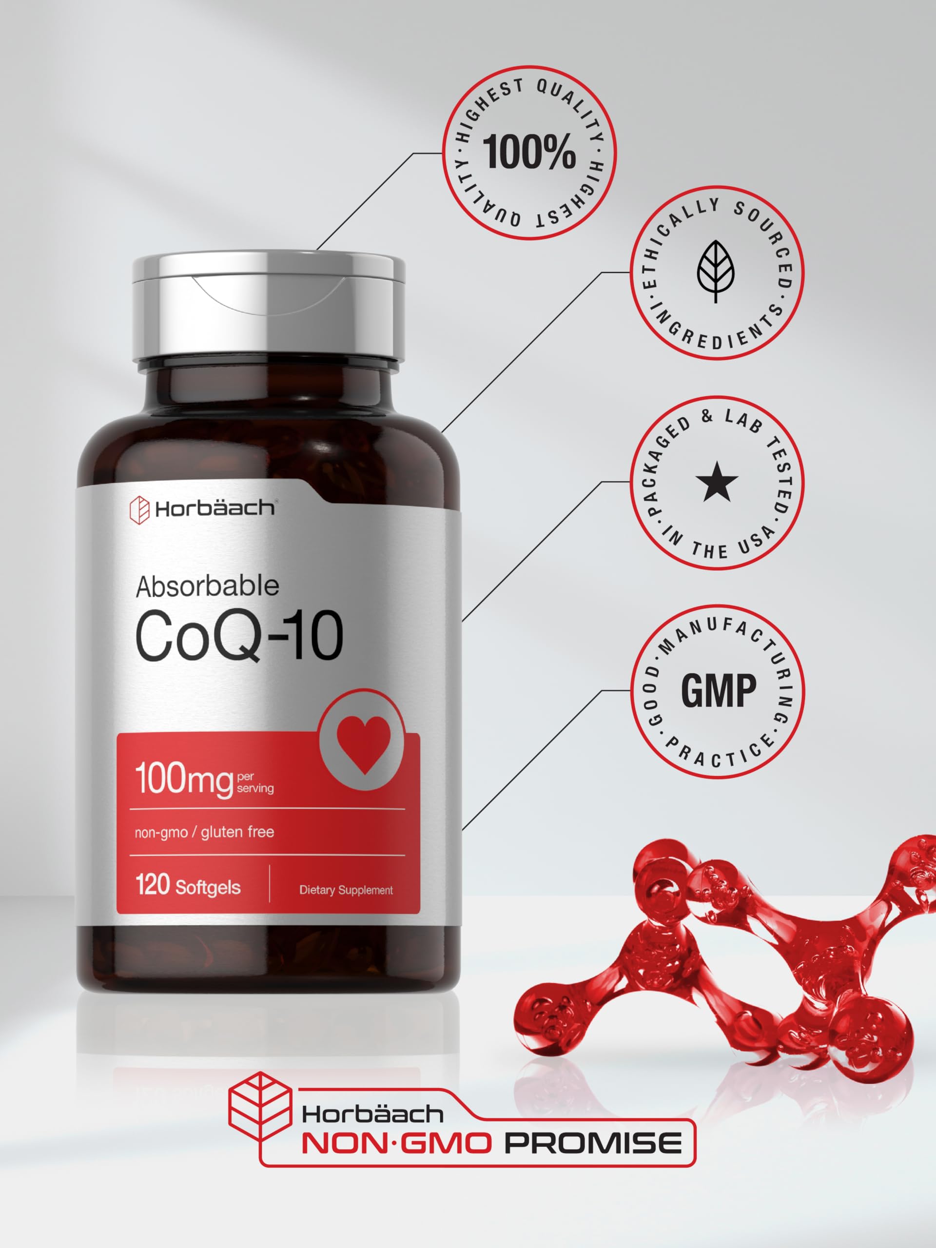 Horbäach CoQ10 lab-tested quality and trusted ingredients