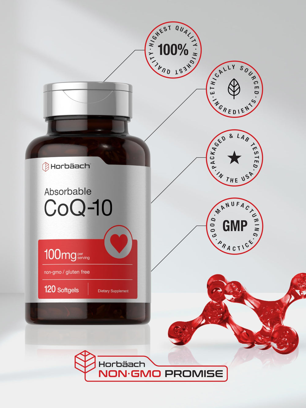 Horbäach CoQ10 lab-tested quality and trusted ingredients