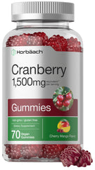 Horbäach Cranberry Gummies bottle front view for vegan daily wellness.
