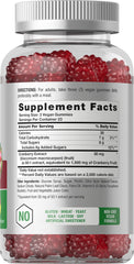 Horbäach Cranberry Gummies bottle side view highlighting gluten-free, non-GMO formula.