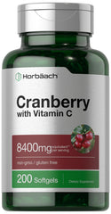Horbäach Cranberry Pills bottle front for daily antioxidant support.