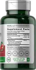Horbäach Cranberry Pills bottle pour showing easy-to-swallow capsules.