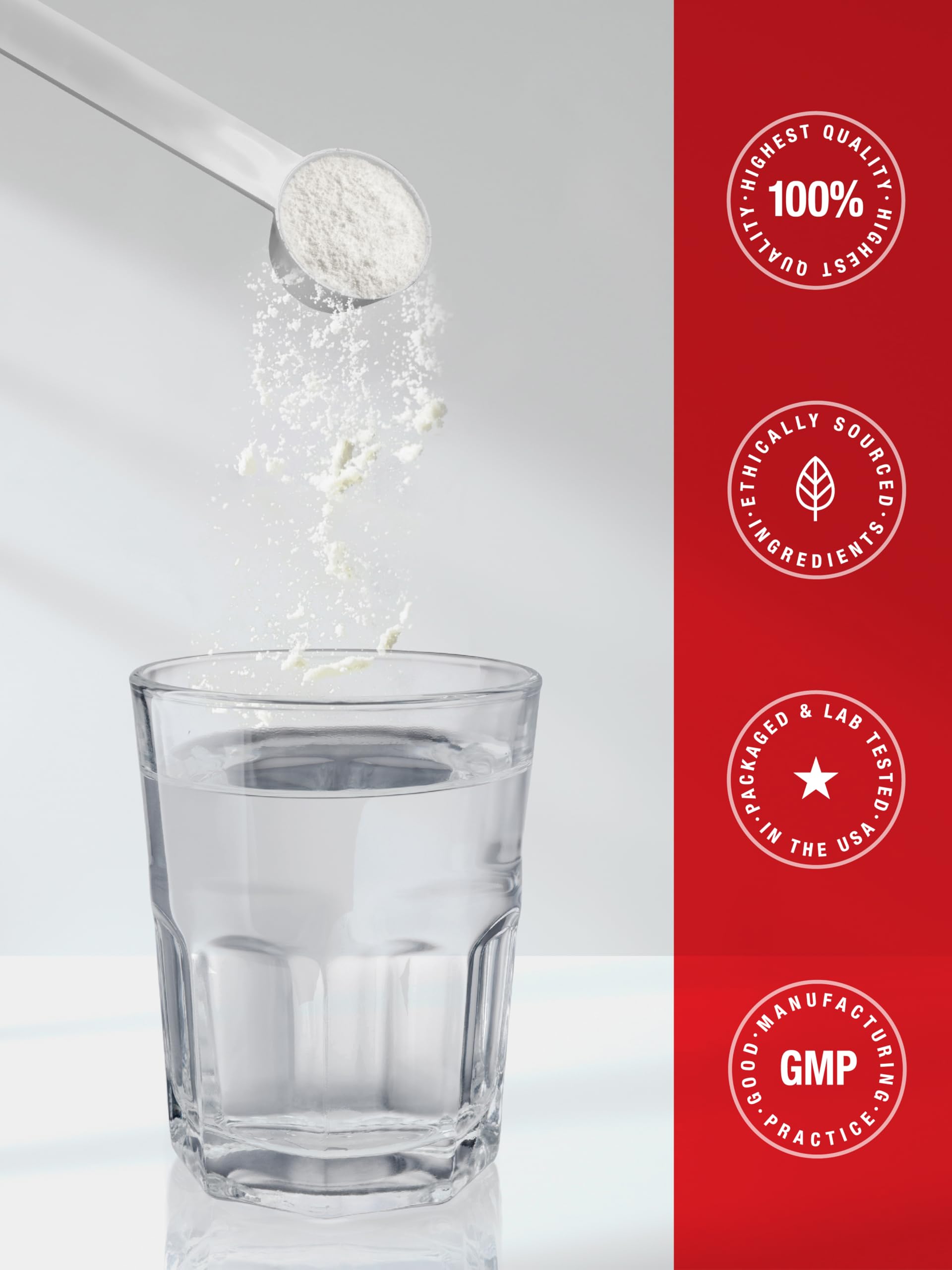 Horbäach Creatine lab-tested purity seal on the container.