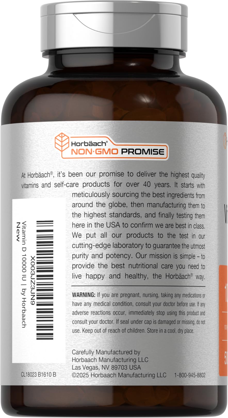 Close-up of Horbaach D3 quick-release capsules for easy ingestion.